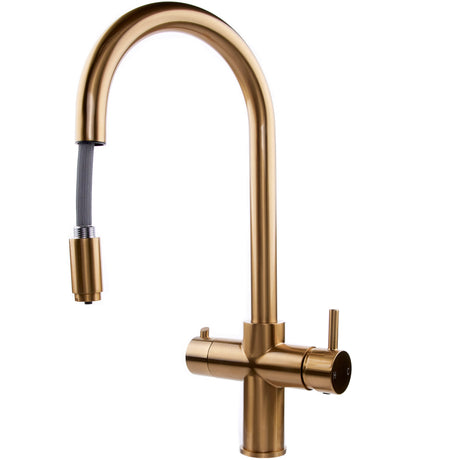 Ellsi Cygne 3in1 Instant Boiling Water Tap With Pull-Out Spout, Corner Boiler & Filter Brushed Brass PDT-001393-930-52_6