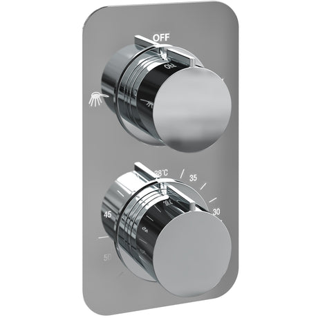 Ellsi Pinto 2-Outlet Thermostatic Concealed Shower Valve With Diverter Chrome CSV-02-CH_1