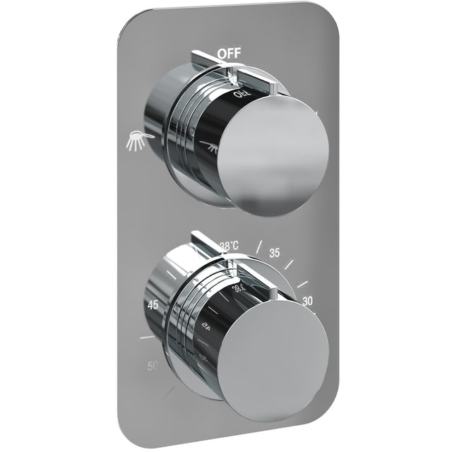Ellsi Pinto 2-Outlet Thermostatic Concealed Shower Valve With Diverter Chrome CSV-02-CH_1