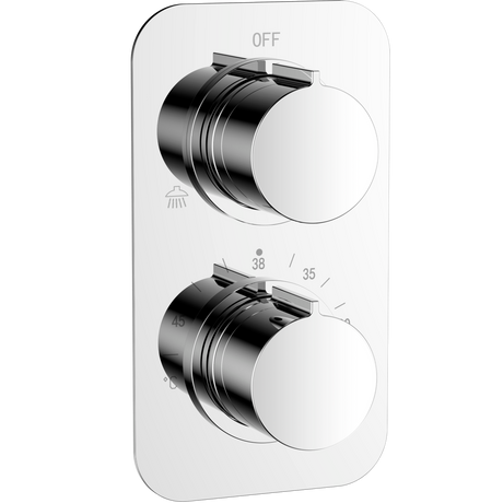 Ellsi Pinto 2-Outlet Thermostatic Concealed Shower Valve With Diverter Chrome CSV-02-CH_2