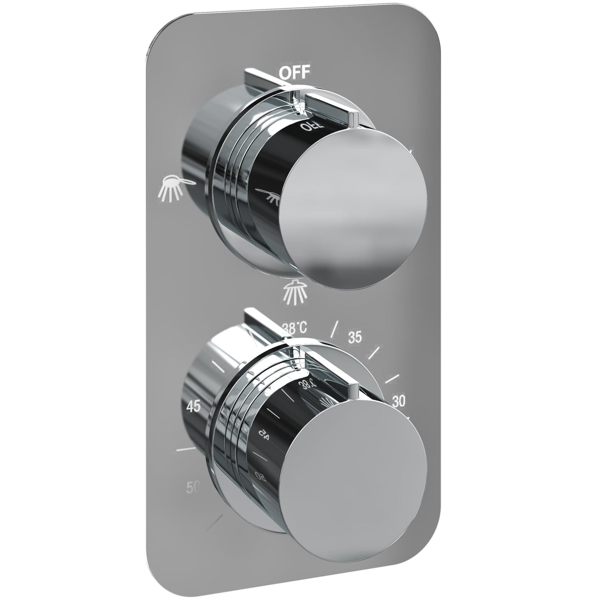 Ellsi Pinto 3-Outlet Thermostatic Concealed Shower Valve With Diverter Chrome CSV-01-CH_1
