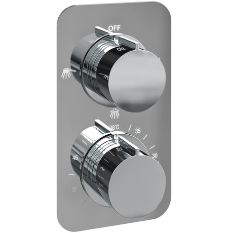 Ellsi Pinto 3-Outlet Thermostatic Concealed Shower Valve With Diverter Chrome CSV-01-CH_1