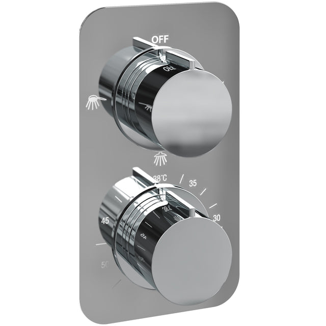 Ellsi Pinto 3-Outlet Thermostatic Concealed Shower Valve With Diverter Chrome CSV-01-CH_1