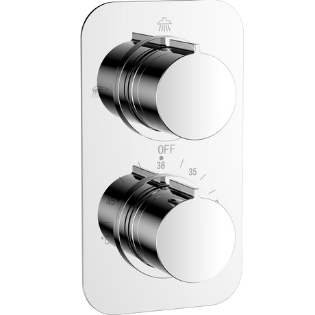 Ellsi Pinto 3-Outlet Thermostatic Concealed Shower Valve With Diverter Chrome CSV-01-CH_2