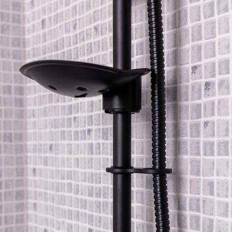 Ellsi Pod Round Sliding Rail Kit With Multi-Function Handset MATT BLACK SRK-04-MB LS3