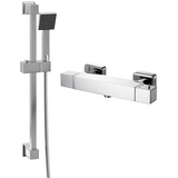 Ellsi Pour Square Thermostatic Bar Valve & Sliding Rail Shower Set Chrome SK-10-CH_1