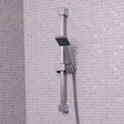 Ellsi Pour Square Sliding Rail Shower Set Chrome LS6