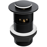 Ellsi Push Button Click Clack Basin Waste - Slotted MATT BLACK PBW001MB