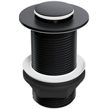 Ellsi Push Button Click Clack Basin Waste - Unslotted  MATT BLACK PBW002MB