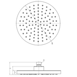Ellsi Pinto Round Shower Head 200mm Chrome HEA-02-CH LD