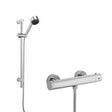 Nuie Minimalist Thermostatic Bar Valve & Multi-Function Shower Set - Adjustable brackets Chrome SBR82BV1