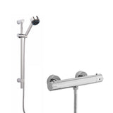 Nuie Minimalist Thermostatic Bar Valve & Multi-Function Shower Set - Adjustable brackets Chrome SBR82BV1