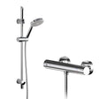 Nuie Arvan Thermostatic Bar Valve & Single-Function Round Shower Set Chrome SBR85BV1