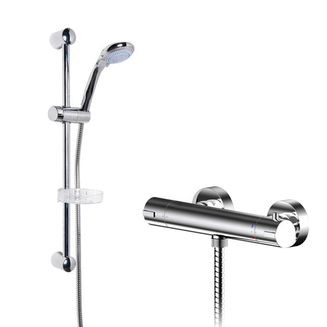 Buy Nuie Arvan Thermostatic Bar Valve & Multi-Function Shower Set Chrome - mega value online! - 30 days return policy