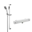 Nuie Square Thermostatic Bar Shower Valve & Shower Kit Chrome SBS68BV1