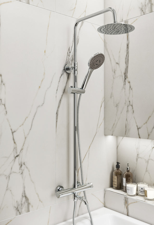 Ellsi Santana Round 3 Outlet Thermostatic Bath Shower Set Chrome SK-07-CH LS