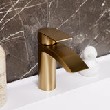 Ellsi Spear Mono Waterfall Basin Mixer Tap BRUSHED BRASS SPE-01-BB LS2
