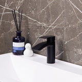 Ellsi Spear Mono Waterfall Basin Mixer Tap MATT BLACK SPE-01-MB LS1