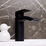 Ellsi Spear Mono Waterfall Basin Mixer Tap MATT BLACK SPE-01-MB LS4