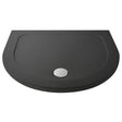 Nuie Pearlstone D-Shaped Shower Tray Grey Slate TR71095
