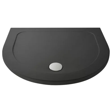 Nuie Pearlstone D-Shaped Shower Tray Grey Slate TR71095