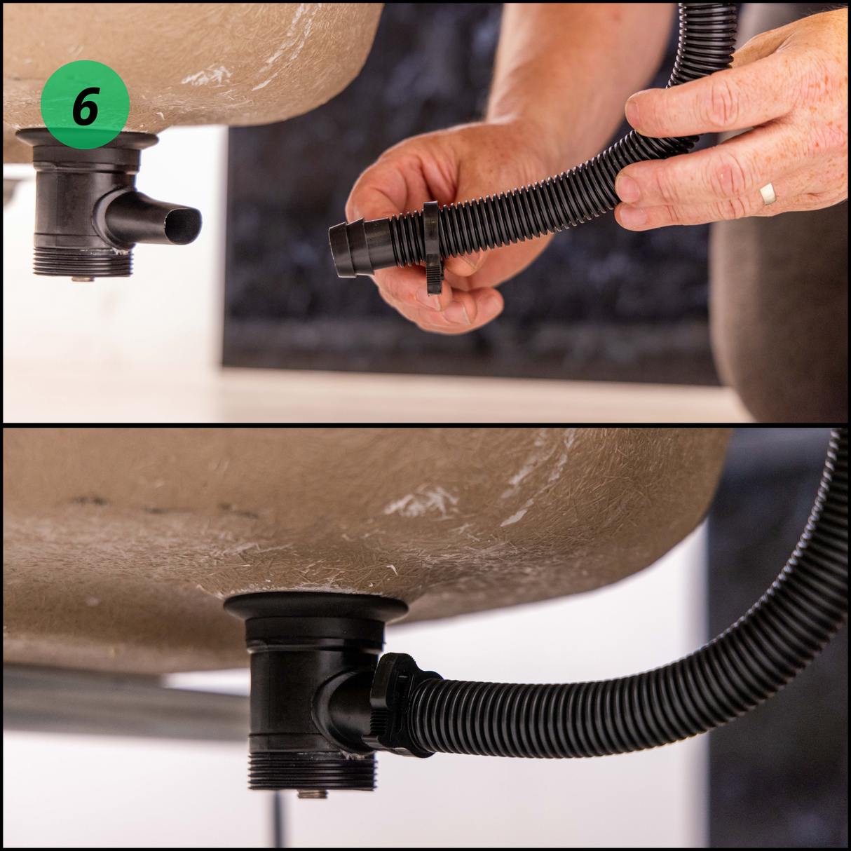 Top-Fix Round Push Button Bath Waste & Overflow Brushed Brass