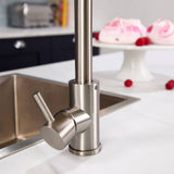 Top-Fix Vito Square Neck Single Lever Kitchen Mixer Tap Brushed Steel PDT-001328 LS3
