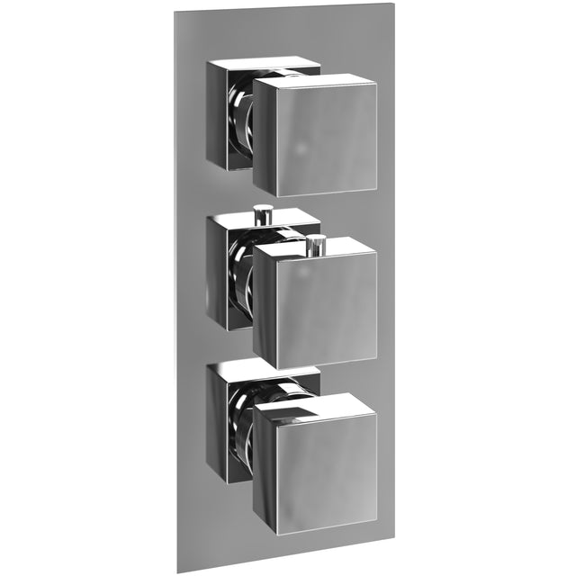 Ellsi Veda 2-Outlet Thermostatic Concealed Shower Valve Chrome CSV-03-CH_1