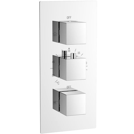Ellsi Veda 2-Outlet Thermostatic Concealed Shower Valve Chrome CSV-03-CH_2