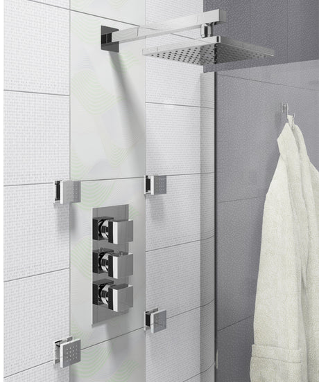 Ellsi Veda 2-Outlet Thermostatic Concealed Shower Valve Chrome CSV-03-CH LS2