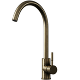 Ellsi Vito Swan Neck Single Lever Kitchen Mixer Tap ANTIQUE BRASS VIT-01-AB