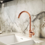 Ellsi Vito Swan Neck Single Lever Kitchen Mixer Tap ROSE COPPER VIT-01-RC LS