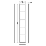 Hudson Reed 8mm Framed Wetroom Return Screen Matt Black WRSF030HC LD