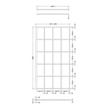 Hudson Reed 8mm Framed Wetroom Screen - Wall Fixed - Matt Black WRSF11 LD