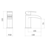 Ellsi Water Mono Waterfall Basin Mixer Tap Chrome WAT-01-CH LD