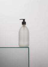 White Glass Pump Bottle