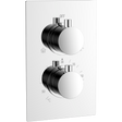 Ellsi Zona 2-Outlet Thermostatic Concealed Shower Valve With Diverter Chrome CSV-04-CH