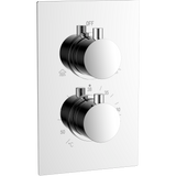 Ellsi Zona 2-Outlet Thermostatic Concealed Shower Valve With Diverter Chrome CSV-04-CH