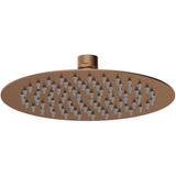 Nuie Round Stainless Steel Fixed Head Shower 200mm Brushed Bronze A15082