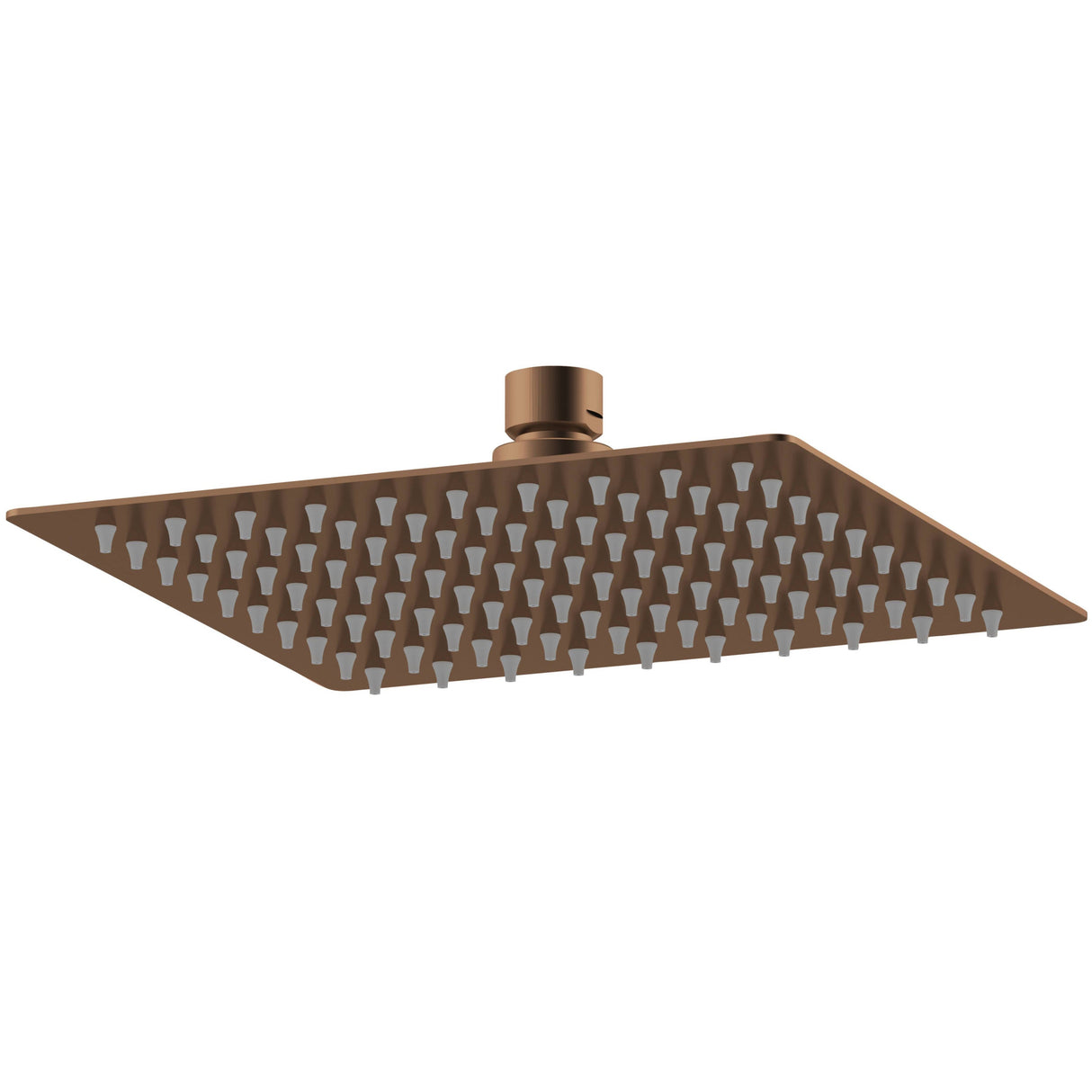 Nuie Square Stainless Steel Fixed Head Shower 200x200mm Brushed Bronze A15088