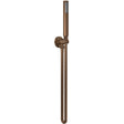 Nuie Round Elbow Outlet with Holder, Hose & Handset Brushed Bronze A15263