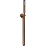 Nuie Round Elbow Outlet with Holder, Hose & Handset Brushed Bronze A15263