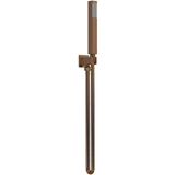 Nuie Square Elbow Outlet with Holder, Hose & Handset Brushed Bronze A15264