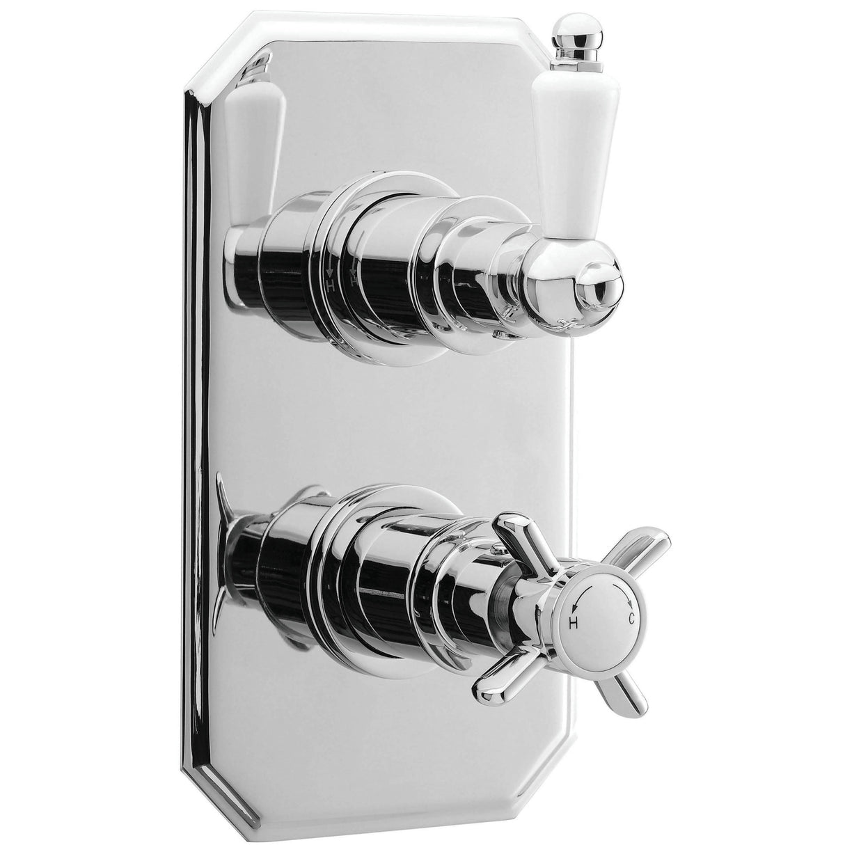 Nuie Edwardian Traditional 1 Outlet Thermostatic Concealed Shower Valve Chrome A3033