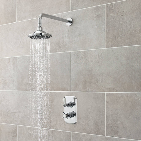 Nuie Edwardian Traditional 1 Outlet Thermostatic Concealed Shower Valve Chrome A3033 LS1