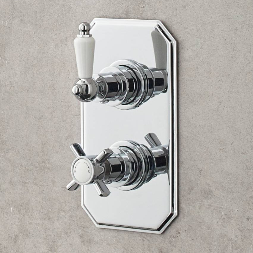 Nuie Edwardian Traditional 1 Outlet Thermostatic Concealed Shower Valve Chrome A3033 LS2