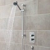 Nuie Multi-Function Sliding Rail Kit & Elbow Outlet, Adjustable Brackets Chrome A3040 LS