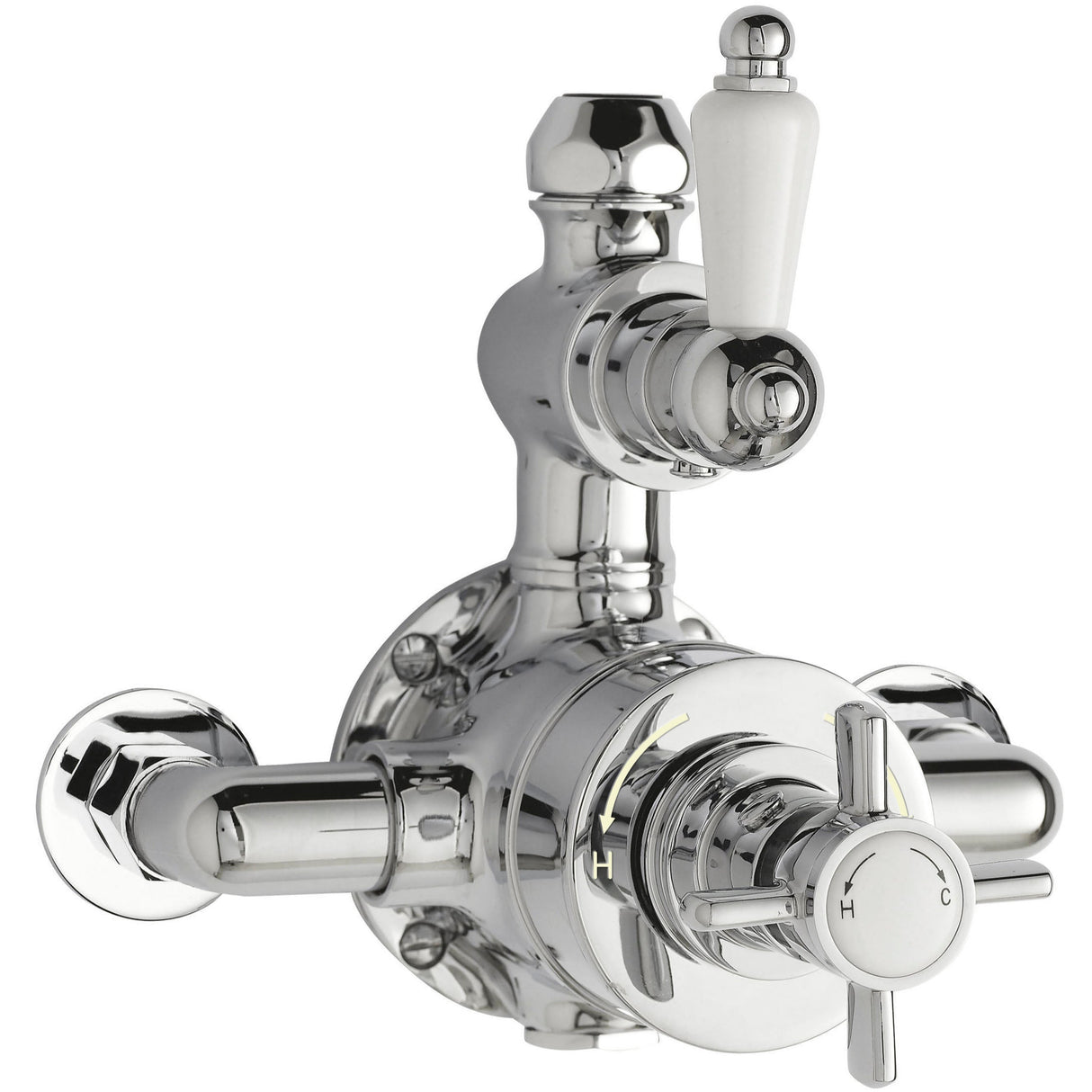 Nuie Edwardian Traditional 1 Outlet Thermostatic Exposed Shower Valve Chrome A3056