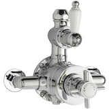 Nuie Edwardian Traditional 1 Outlet Thermostatic Exposed Shower Valve Chrome A3056