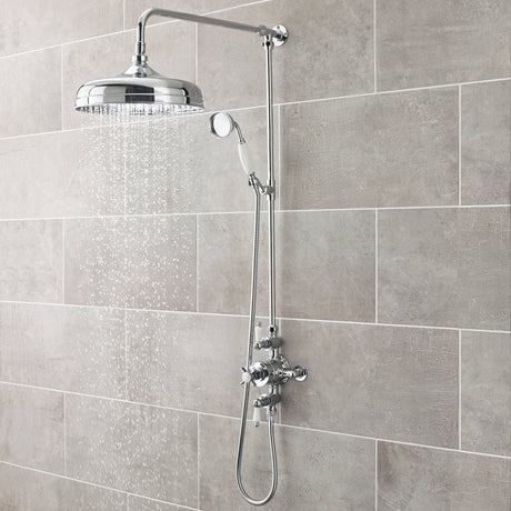 Nuie Edwardian Traditional 2 Outlet Thermostatic Exposed Shower Valve Chrome A3057E LS